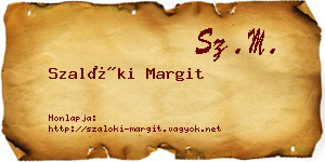 Szalóki Margit névjegykártya