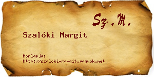 Szalóki Margit névjegykártya
